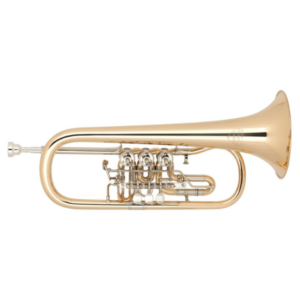 miraphone 0324r 1100 flügelhorn – klarlack, 3 ventile & trigger